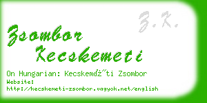 zsombor kecskemeti business card